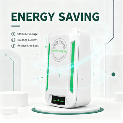 Electricity Saving Box - Intelligent Energy Saver , Plug in Saving Device for Home, Stabilize Voltage 90V-250V, EU/US/UK Adapter